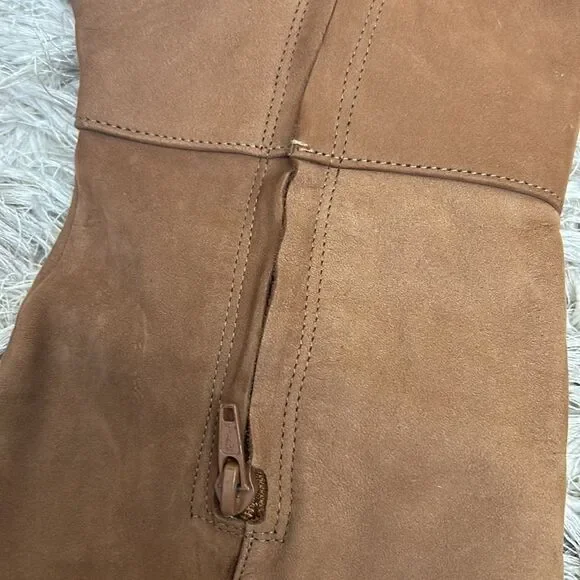 NWOB Steve Madden Ninny Chic Tall Knee-High Heeled Boots in Camel Nubuck size 11